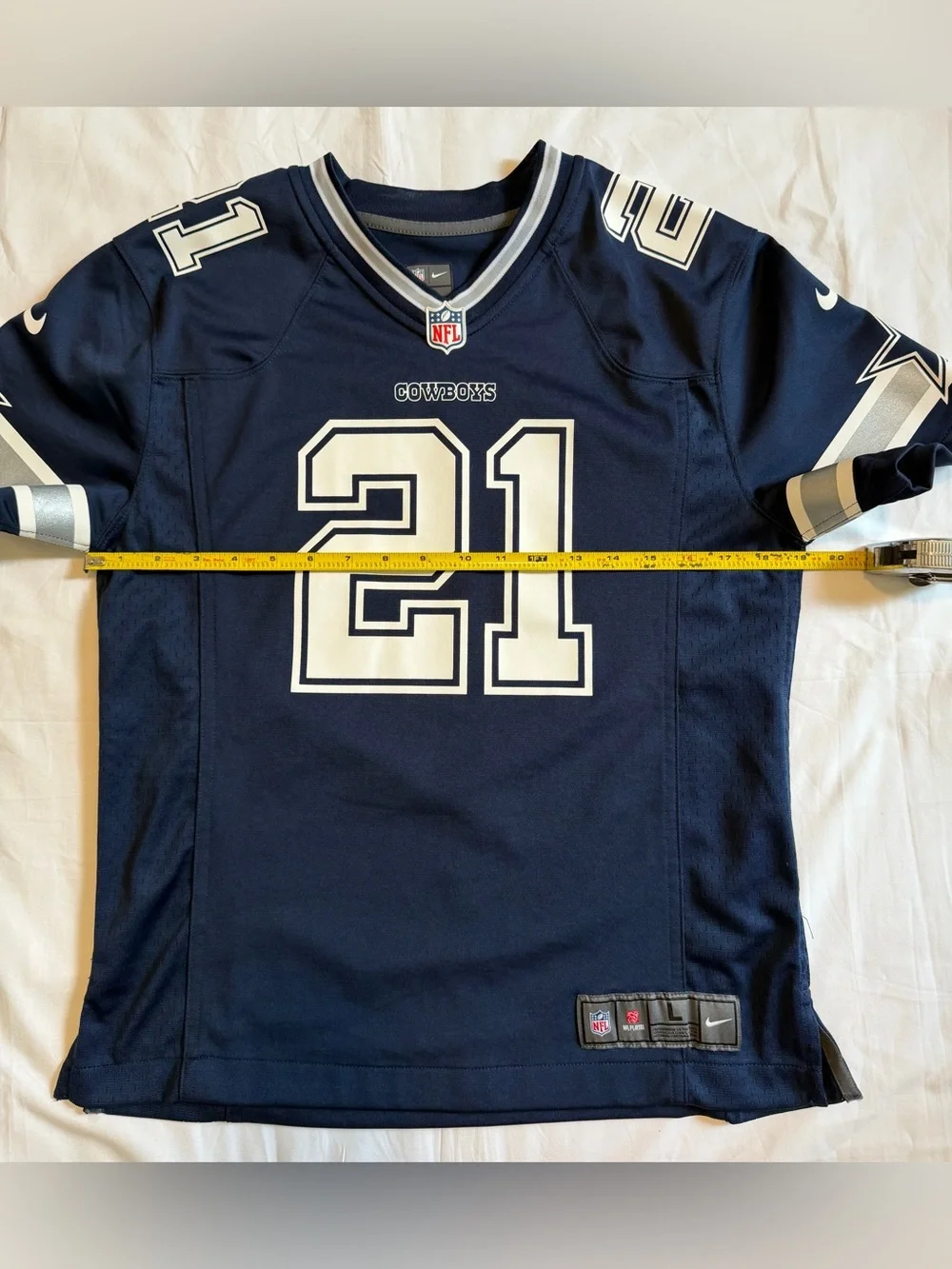 Dallas Cowboys Elliott #21 Nike On Field Jersey Youth Size Large 14/16 Navy Blue